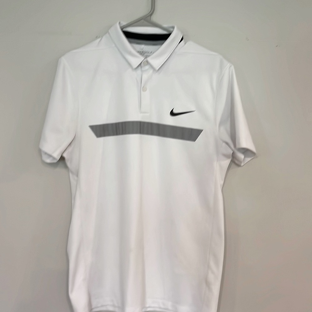 Mens medium NikeGolf Dri-Fit golf polo.